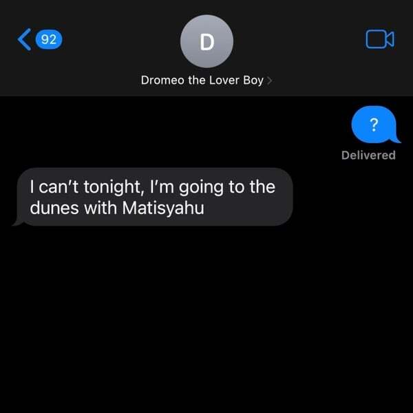 Cover art for I Can't Tonight, I'm Going to the Dunes with Matisyahu