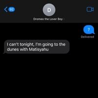 I Can't Tonight, I'm Going to the Dunes with Matisyahu